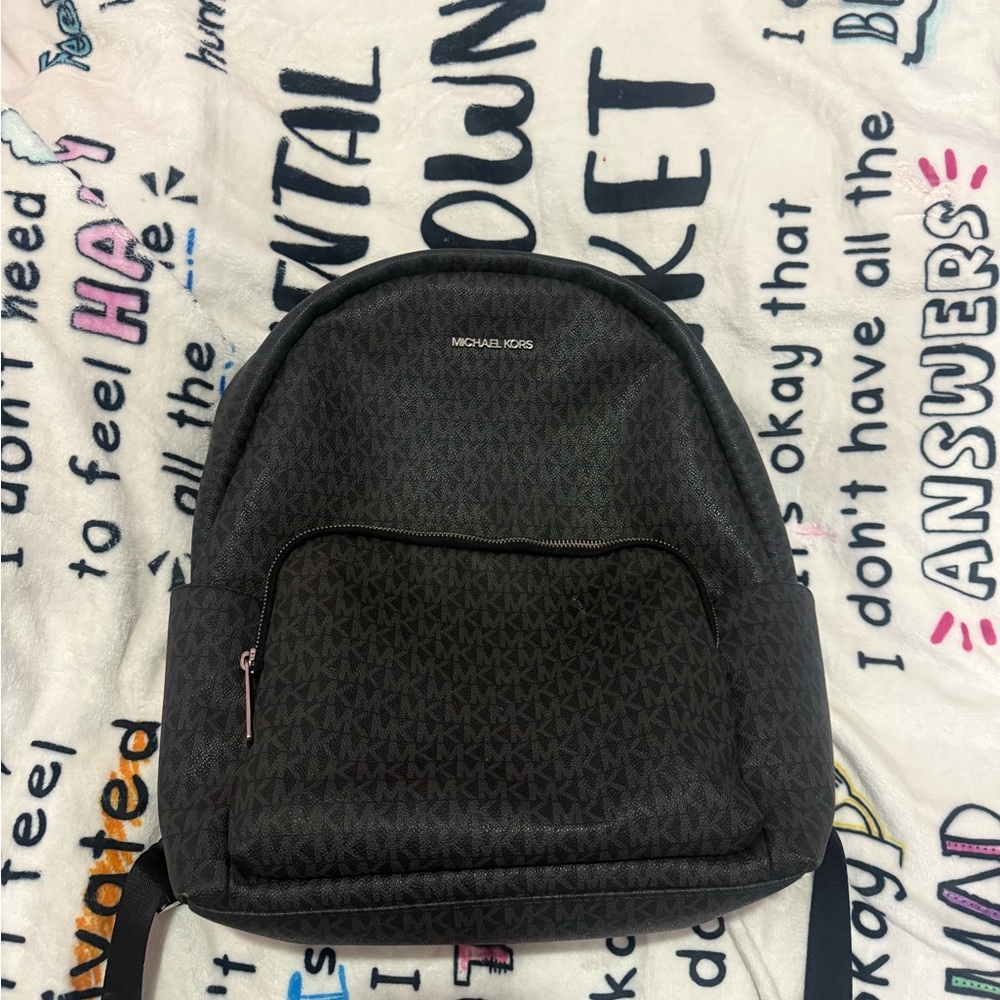 Michael Kors Dark Gray Patterned Backpack - image 1